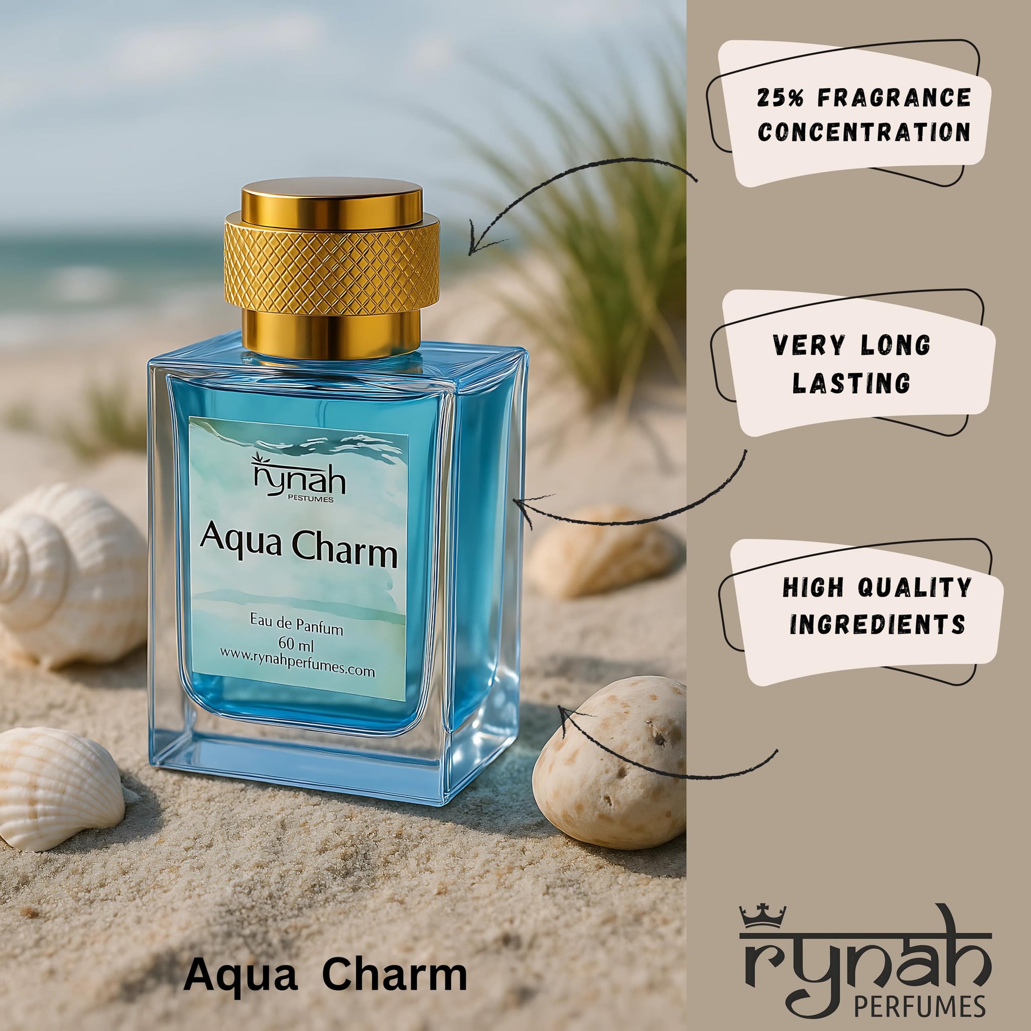 RYNAH Perfume Set for Men - 5 x 10ml Eau de Parfum Travel Gift Set (5 Unique Fragrances) - label detail (21)