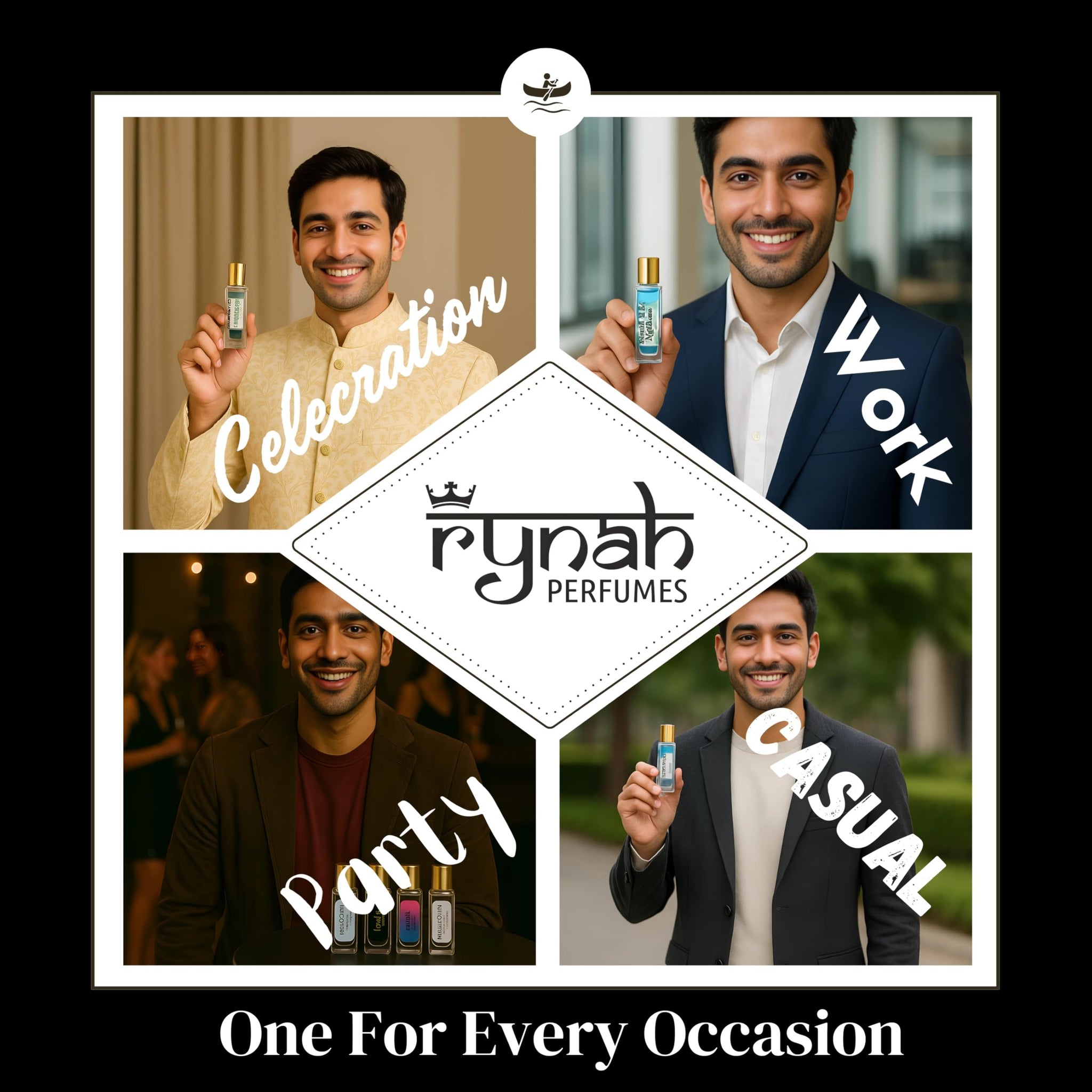 RYNAH Perfume Set for Men - 5 x 10ml Eau de Parfum Travel Gift Set (5 Unique Fragrances) - ingredients panel