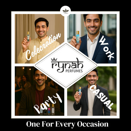 RYNAH Perfume Set for Men - 5 x 10ml Eau de Parfum Travel Gift Set (5 Unique Fragrances) - ingredients panel