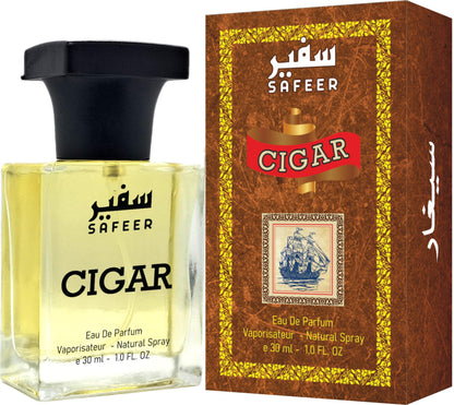 Safeer Perfume Cigar Red Tobacco Eau de Parfum 30ml Pack of 2, Unisex Fragrance - front view