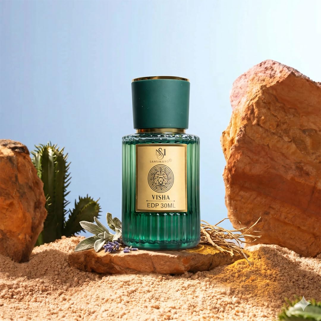 SANSI MAYO Aura Eau de Parfum for Men, 30ml, Fresh Woody Scent with Clean Refined Notes - back view (39)
