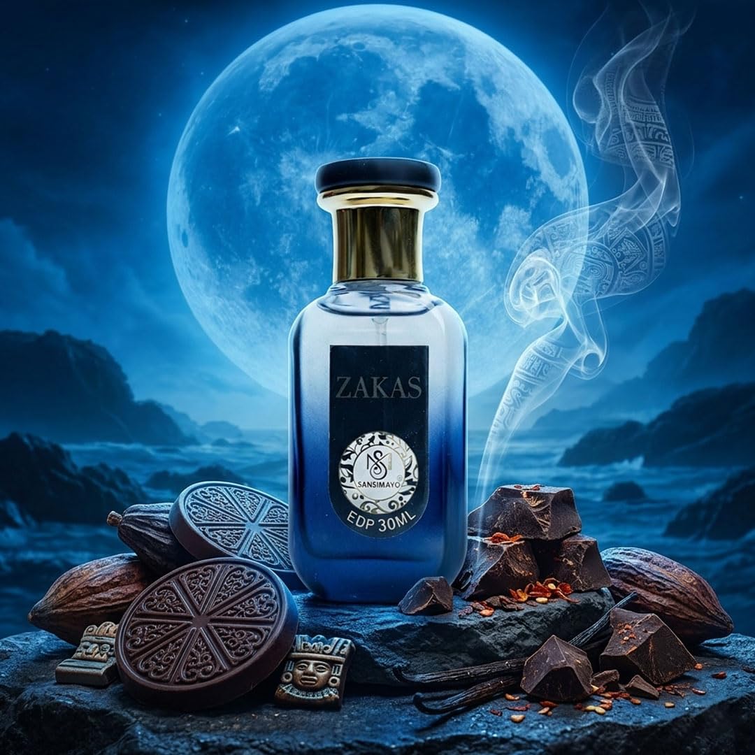 SANSI MAYO Aura Eau de Parfum for Men, 30ml, Fresh Woody Scent with Clean Refined Notes - front view (52)