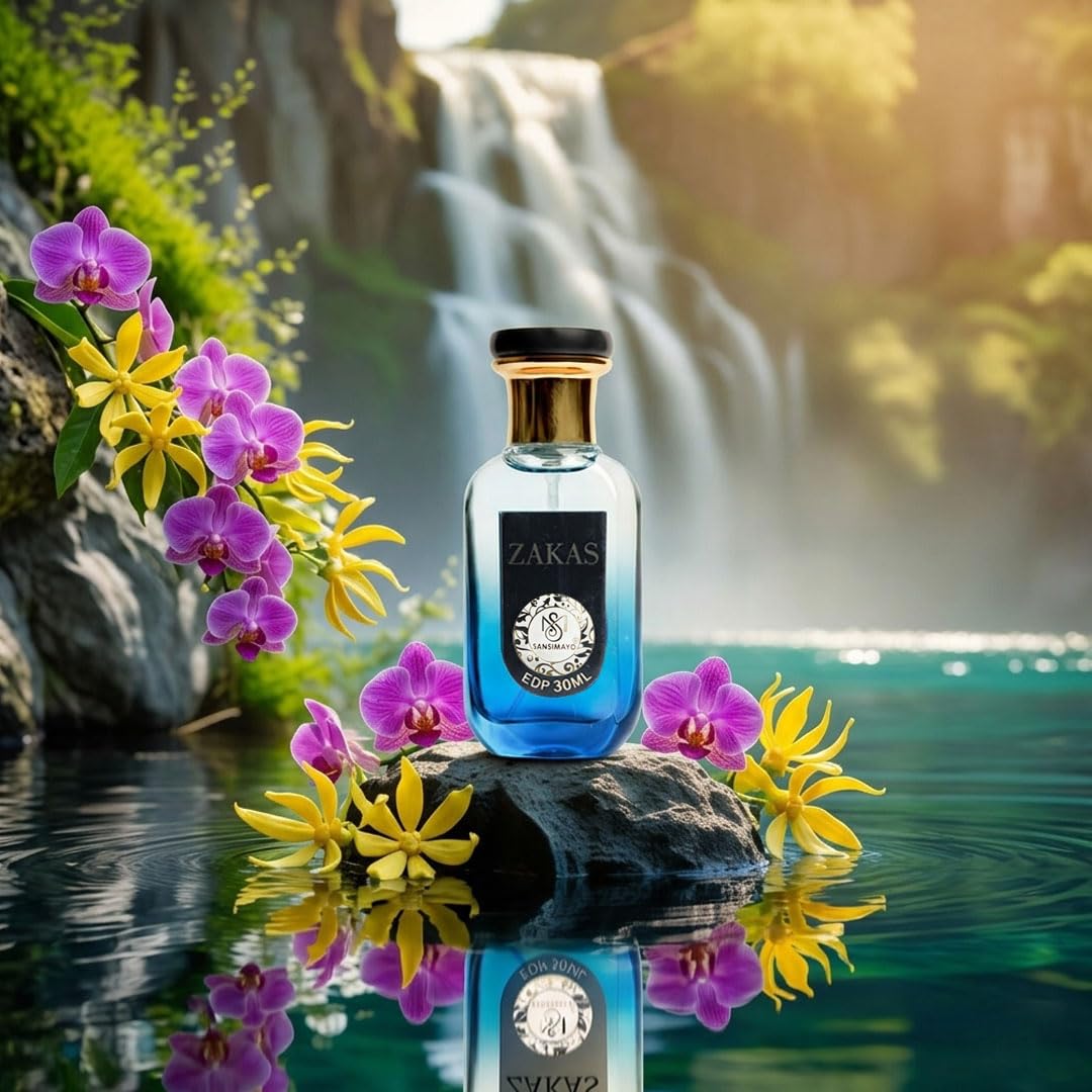 SANSI MAYO Aura Eau de Parfum for Men, 30ml, Fresh Woody Scent with Clean Refined Notes - back view (53)
