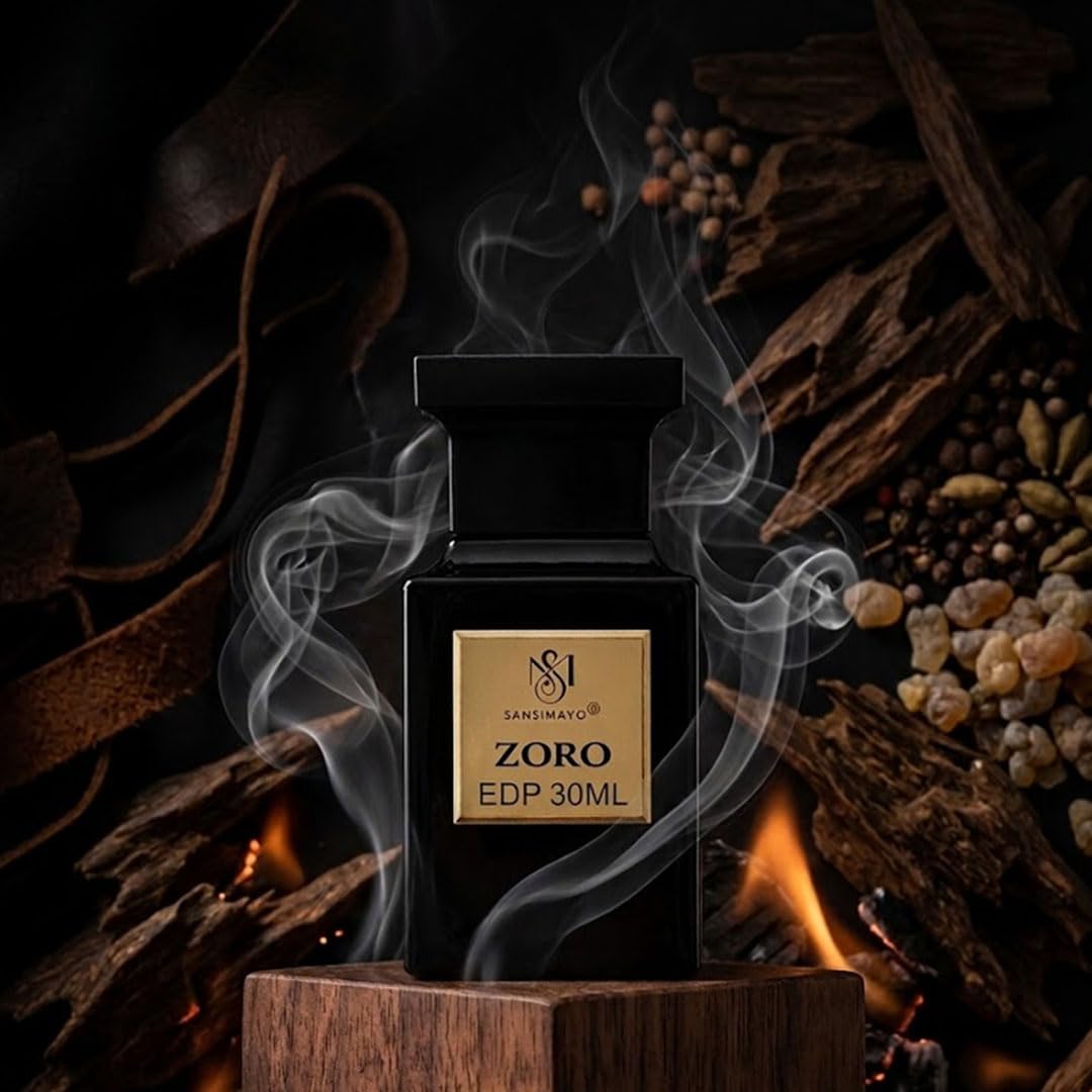SANSI MAYO Aura Eau de Parfum for Men, 30ml, Fresh Woody Scent with Clean Refined Notes - back view (60)