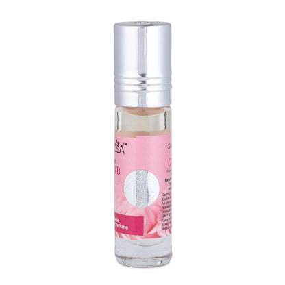 SANTOSA Gulab Attar Original, 6ml Roll-On, Oil-Based Rose Fragrance, Alcohol-Free, Unisex - ingredients panel