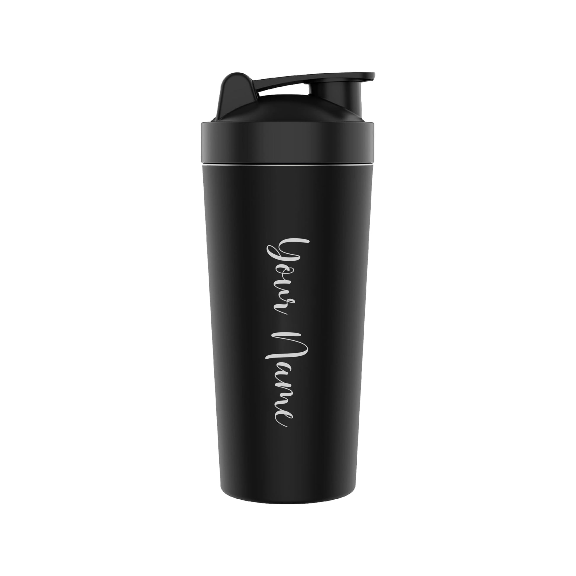 SAVRI Custom Engraved Stainless Steel Gym Shaker Bottle, 700ml, Leakproof
