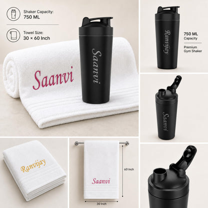 SAVRI Custom Engraved Stainless Steel Gym Shaker Bottle, 700ml, Leakproof - ingredients panel (13)