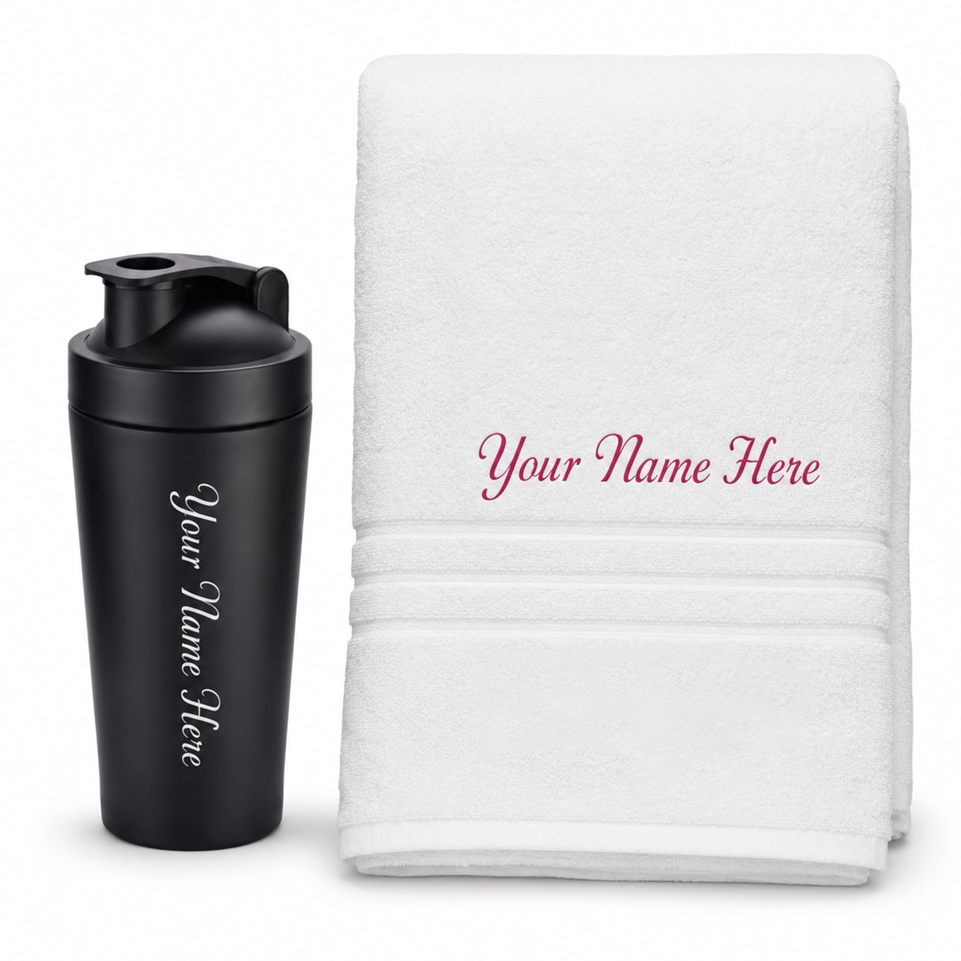 SAVRI Custom Engraved Stainless Steel Gym Shaker Bottle, 700ml, Leakproof (8)