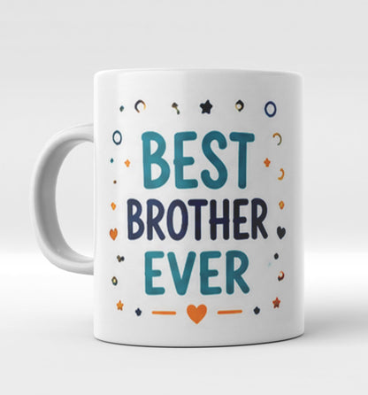 Sawardawalas Brother Ever Rakhi Gift Hamper | Ceramic Coffee Mug, Evil Eye Rakhi, Guardian Bell Keychain, Roli Chawal & Raksh