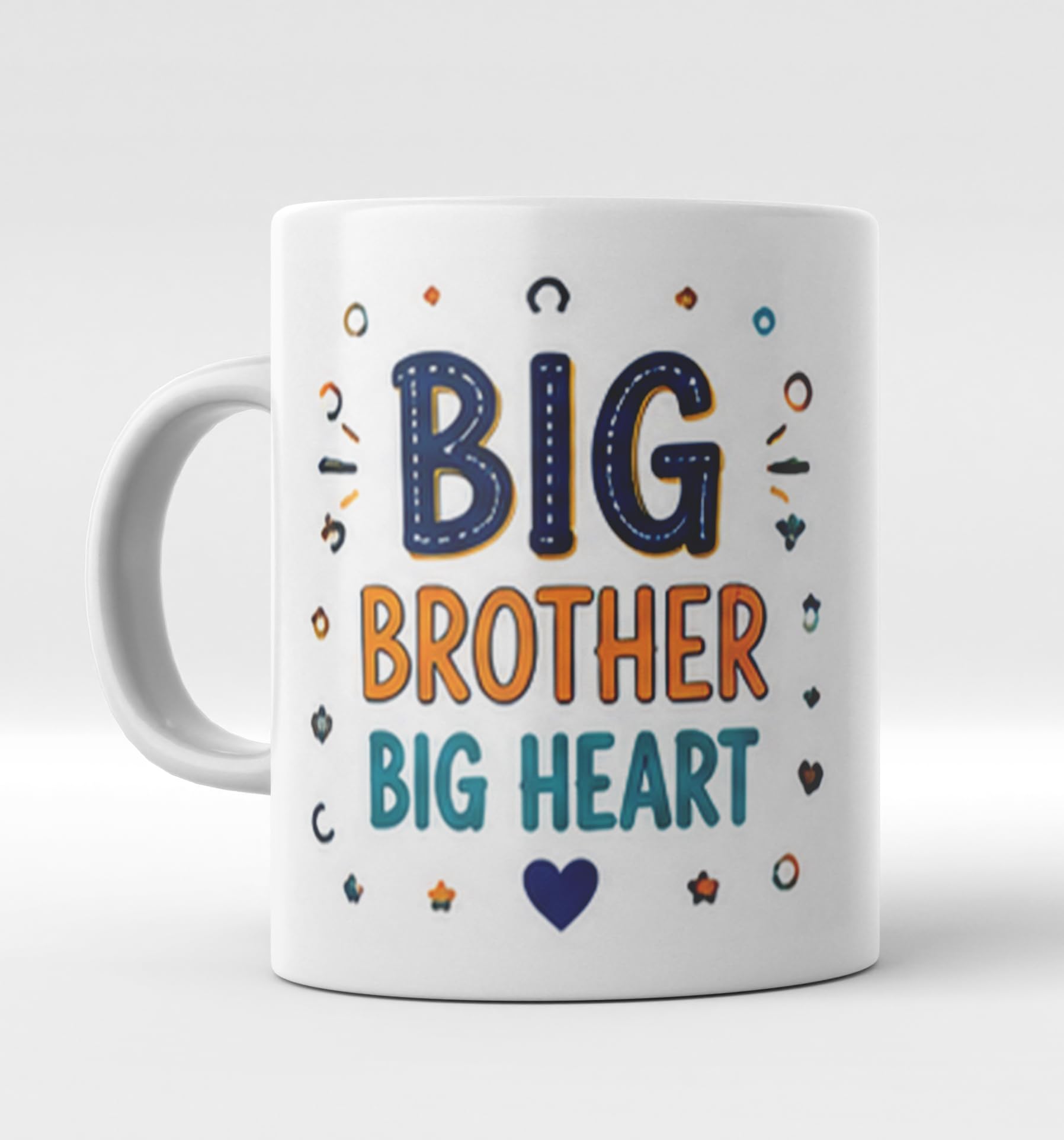 SawardawalasBig Brother Big Heart Rakhi Gift Hamper | Ceramic Coffee Mug, Evil Eye Rakhi, Guardian Bell Keychain, Roli Chawal