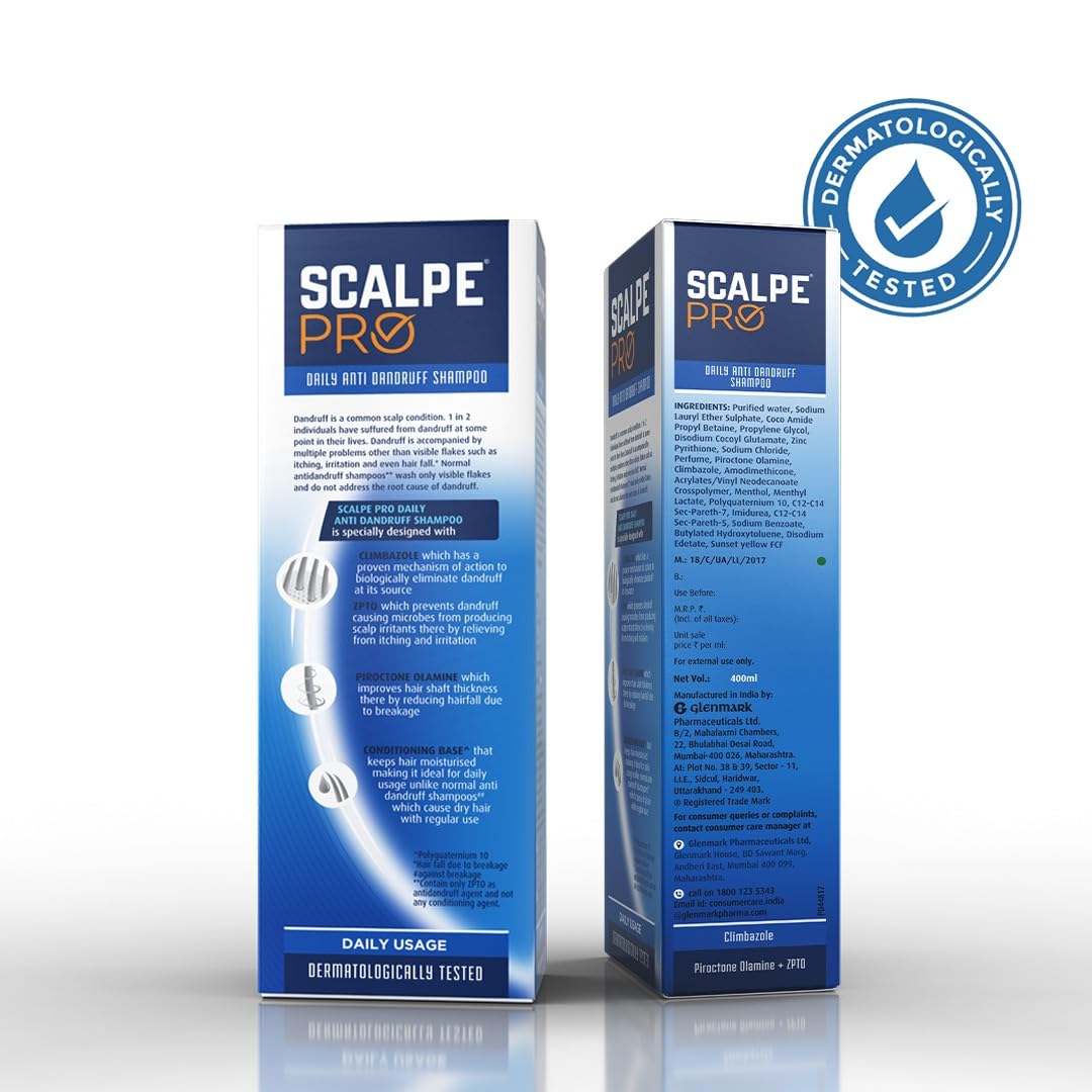 Scalpe Pro Daily Dandruff Care Shampoo with Climbazole and ZPTO, Unisex for Women and Men - ingredients panel (12)