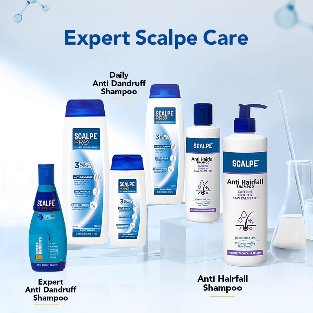 Scalpe Pro Daily Dandruff Care Shampoo with Climbazole and ZPTO, Unisex for Women and Men - in use
