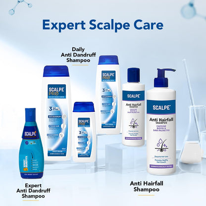 Scalpe Pro Daily Dandruff Care Shampoo with Climbazole and ZPTO, Unisex for Women and Men - in use