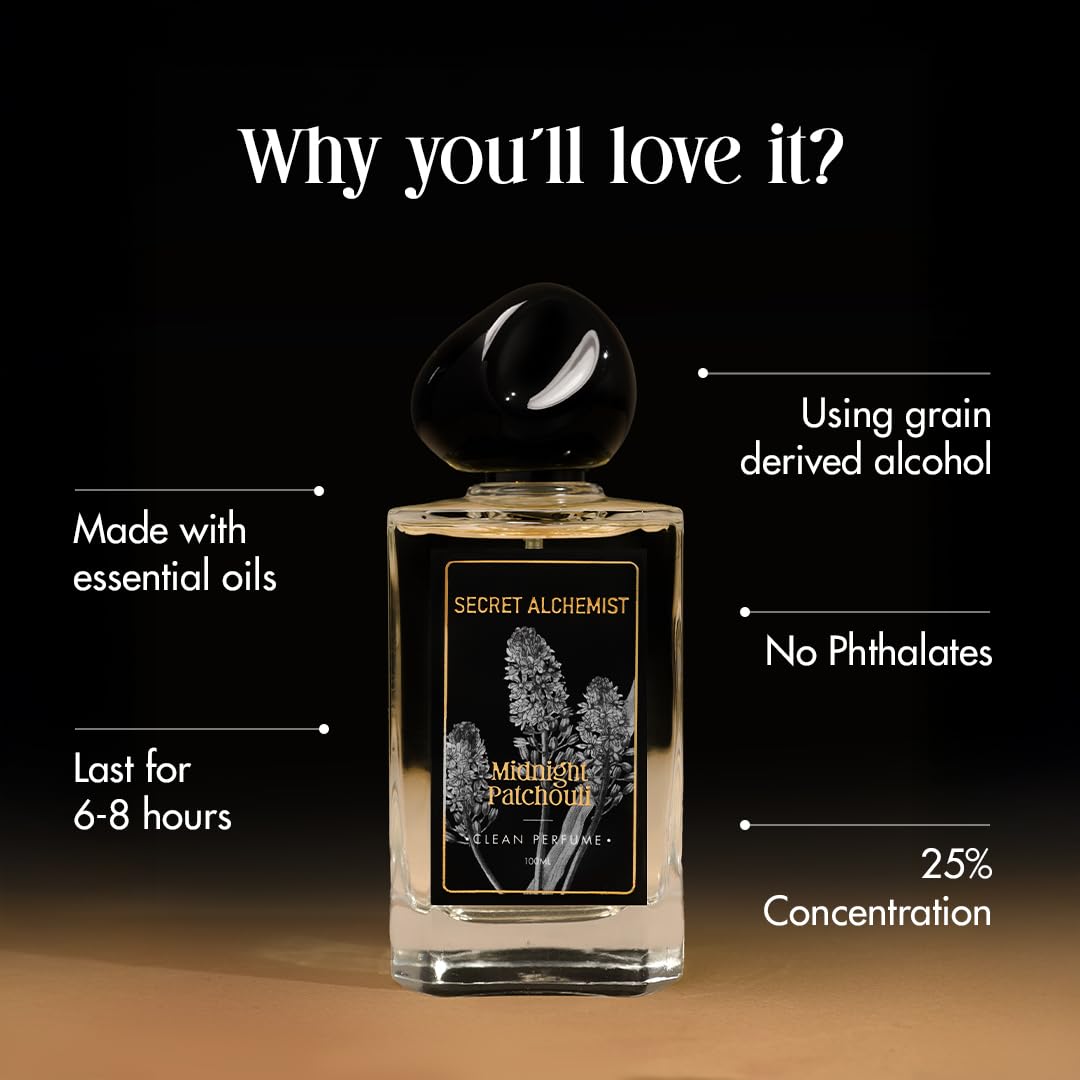 Secret Alchemist Fresh Vetiver Parfum 100ml, 25% Oil Concentration, Men, IFRA Certified - label detail (14)