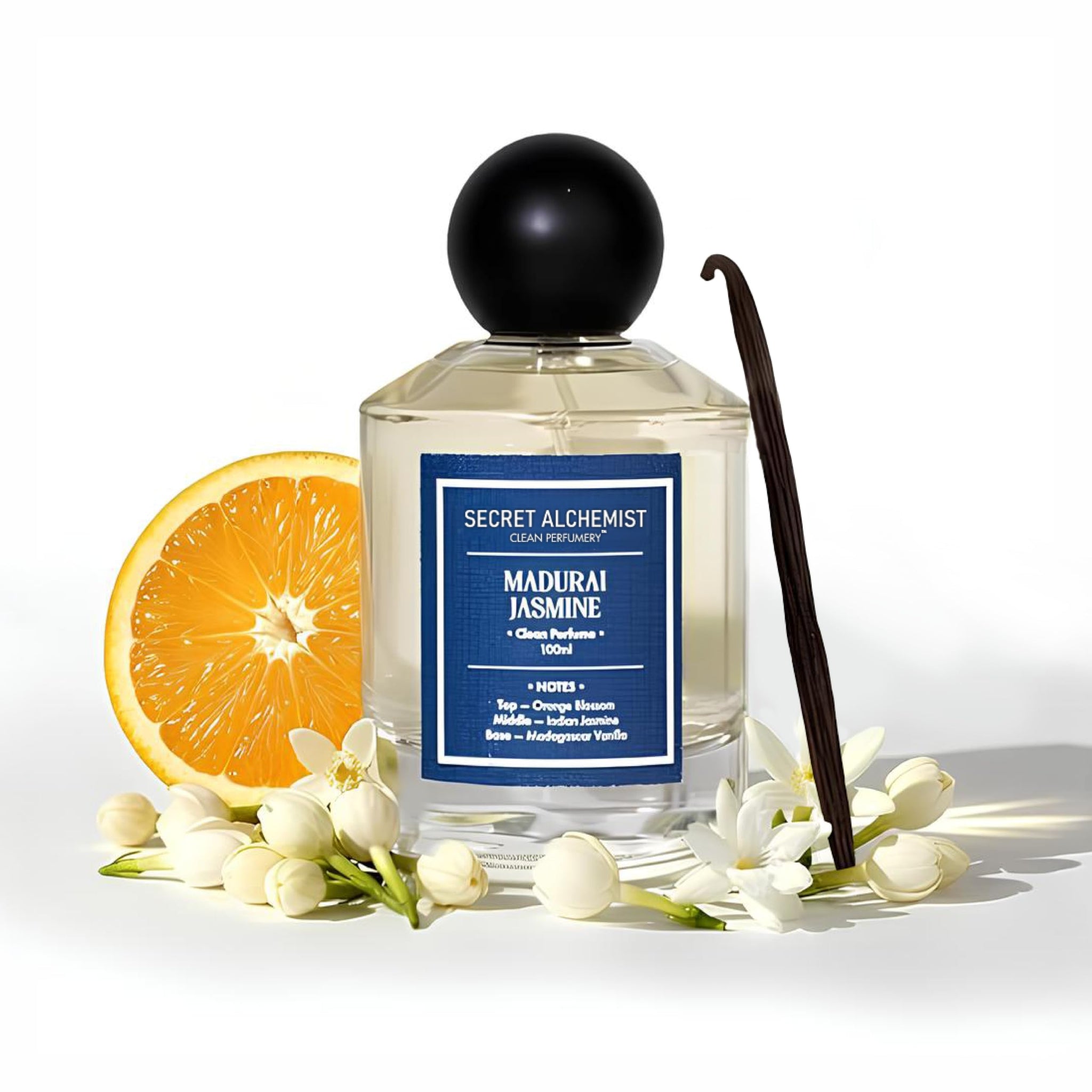 Secret Alchemist Madurai Jasmine Eau de Parfum, 100ml, Unisex Clean Fresh Floral Perfume