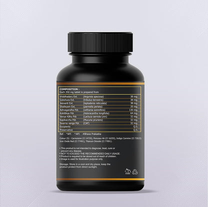 SEED.FIT Spermovita Ayurvedic Tablets, 60 Count, Men's Herbal Supplement - ingredients panel