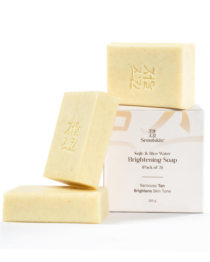 SEOULSKIN Kojic & Rice Water Brightening Soap Bar, 100g, Solid Soap with Niacinamide, Paraben Free (10)