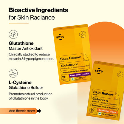 SETU Glutathione Effervescent Tablets, 500mg L-Glutathione, Vitamin C, Sugar-Free, Unisex Supplement - back view (22)