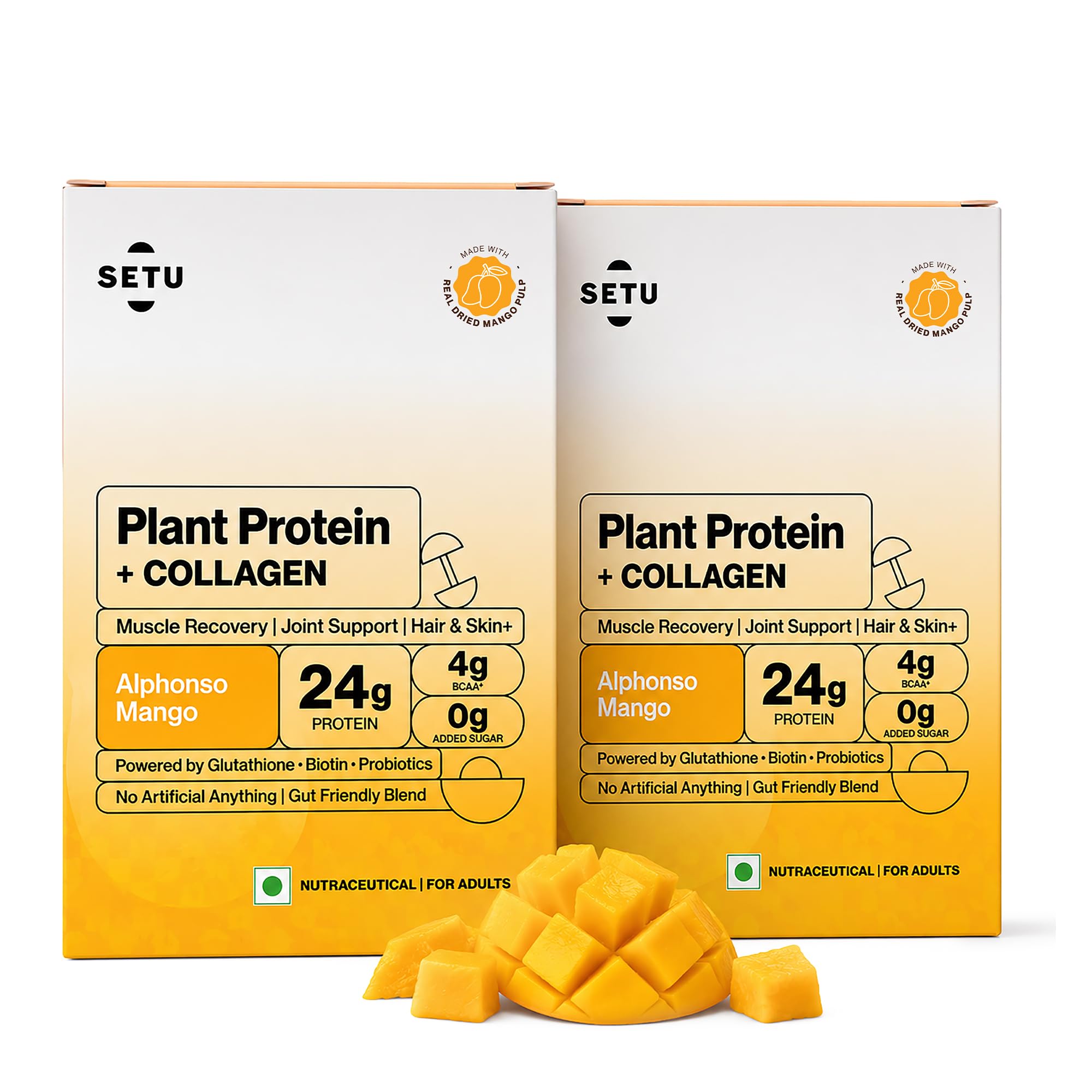 SETU Plant Protein with Veg Collagen Powder 1 kg Pea Rice Isolate Vegan Non-GMO FSSAI (13)