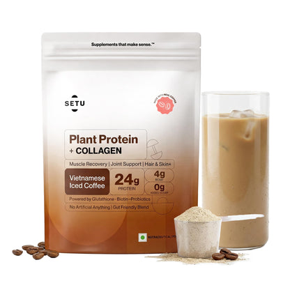 SETU Plant Protein with Veg Collagen Powder 1 kg Pea Rice Isolate Vegan Non-GMO FSSAI (24)