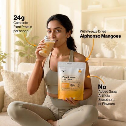 SETU Plant Protein with Veg Collagen Powder 1 kg Pea Rice Isolate Vegan Non-GMO FSSAI - packaging