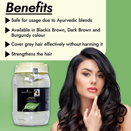 Shahnaz Herbals Natural Herbal Hair Color, Ayurvedic Henna Hair Dye - Hair Coloring Agent - back view (11)