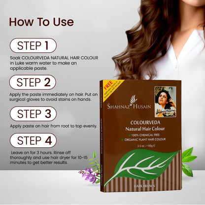 Shahnaz Herbals Natural Herbal Hair Color, Ayurvedic Henna Hair Dye - Hair Coloring Agent - label detail (21)