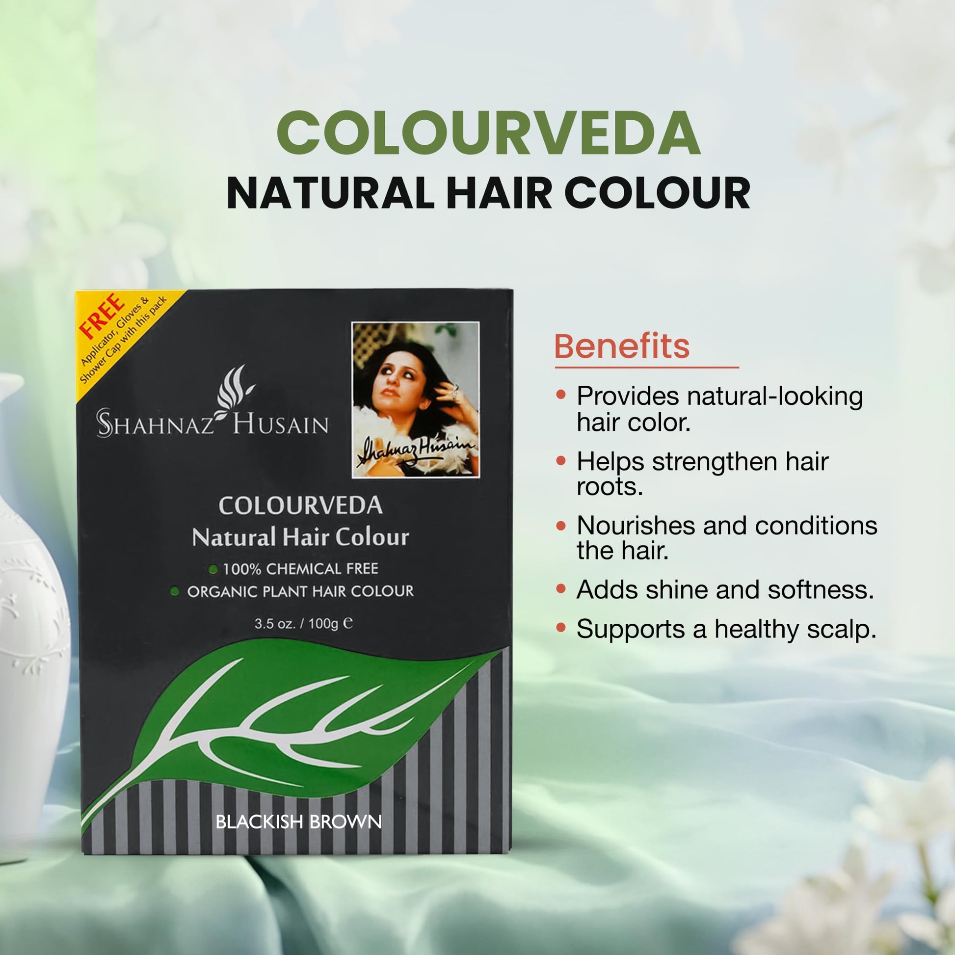 Shahnaz Herbals Natural Herbal Hair Color, Ayurvedic Henna Hair Dye - Hair Coloring Agent - back view (5)