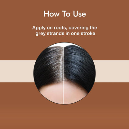 Shahnaz Herbals Shahnaz Husain Instant Hair Touch-Up Plus, 8g, Grey Hair Root Concealer - back view