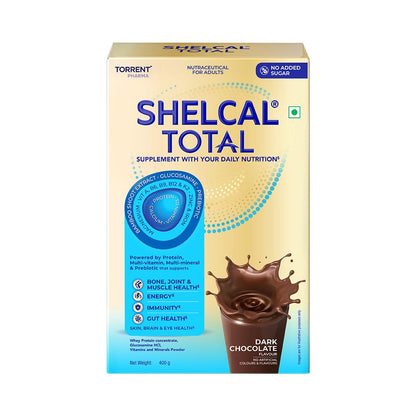 Shelcal Total Nutritional Supplement Powder, 400g, Protein & Multivitamin Blend