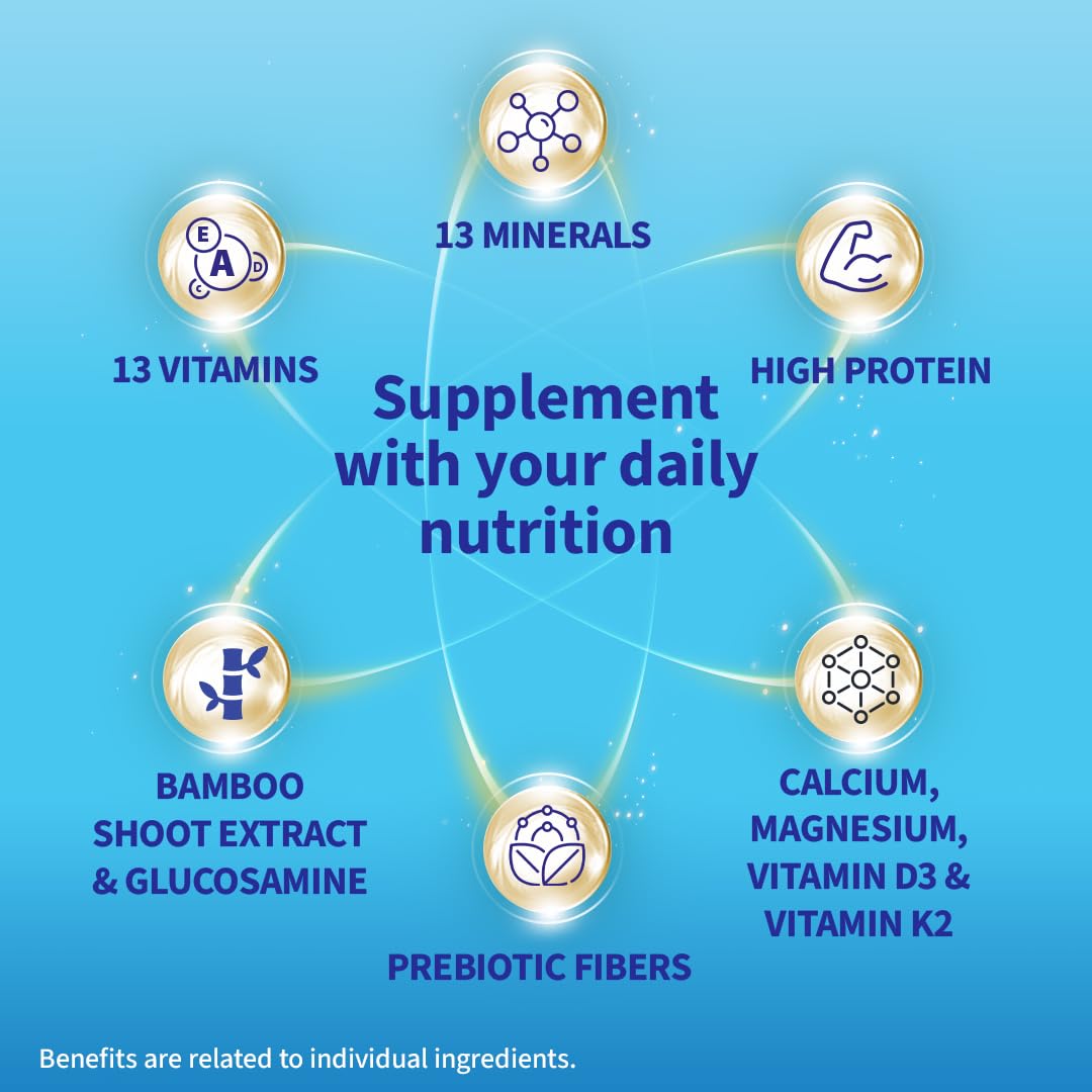 Shelcal Total Nutritional Supplement Powder, 400g, Protein & Multivitamin Blend - back view