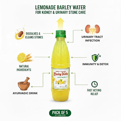 SHELTER Lemonade Barley Water Ayurvedic Drink, No Added Sugar, Ready-to-Drink Herbal Beverage - packaging
