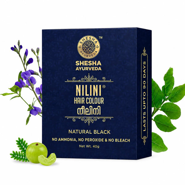 SHESHA NATURALS Nilini Ayurvedic Hair Colour Kit, 40g, Ammonia-Free, Peroxide-Free, Henna-Based