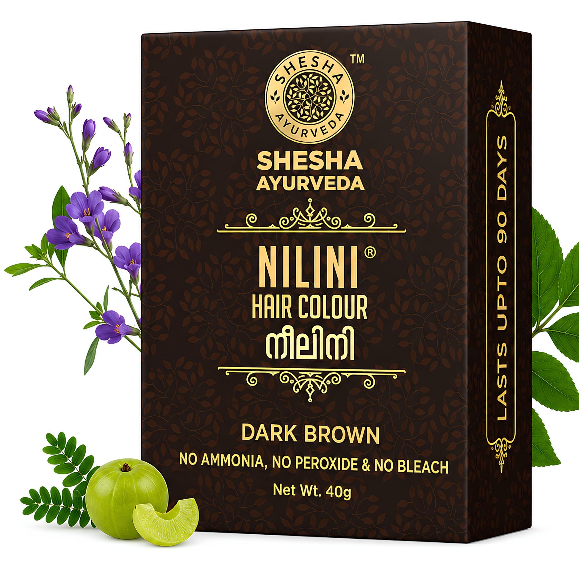 SHESHA NATURALS Nilini Ayurvedic Hair Colour Kit, 40g, Ammonia-Free, Peroxide-Free, Henna-Based (10)