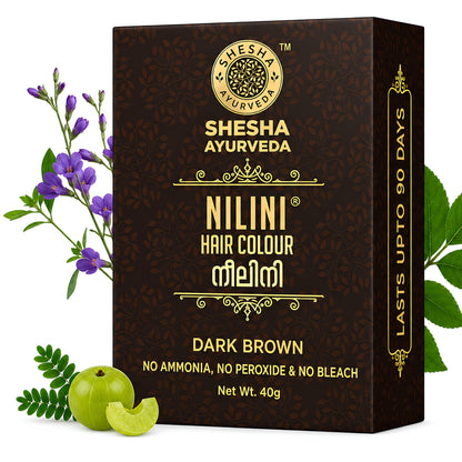 SHESHA NATURALS Nilini Ayurvedic Hair Colour Kit, 40g, Ammonia-Free, Peroxide-Free, Henna-Based (10)