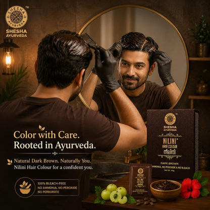 SHESHA NATURALS Nilini Ayurvedic Hair Colour Kit, 40g, Ammonia-Free, Peroxide-Free, Henna-Based - packaging (13)