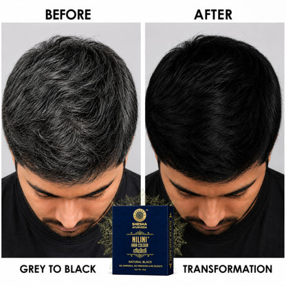 SHESHA NATURALS Nilini Ayurvedic Hair Colour Kit, 40g, Ammonia-Free, Peroxide-Free, Henna-Based - back view