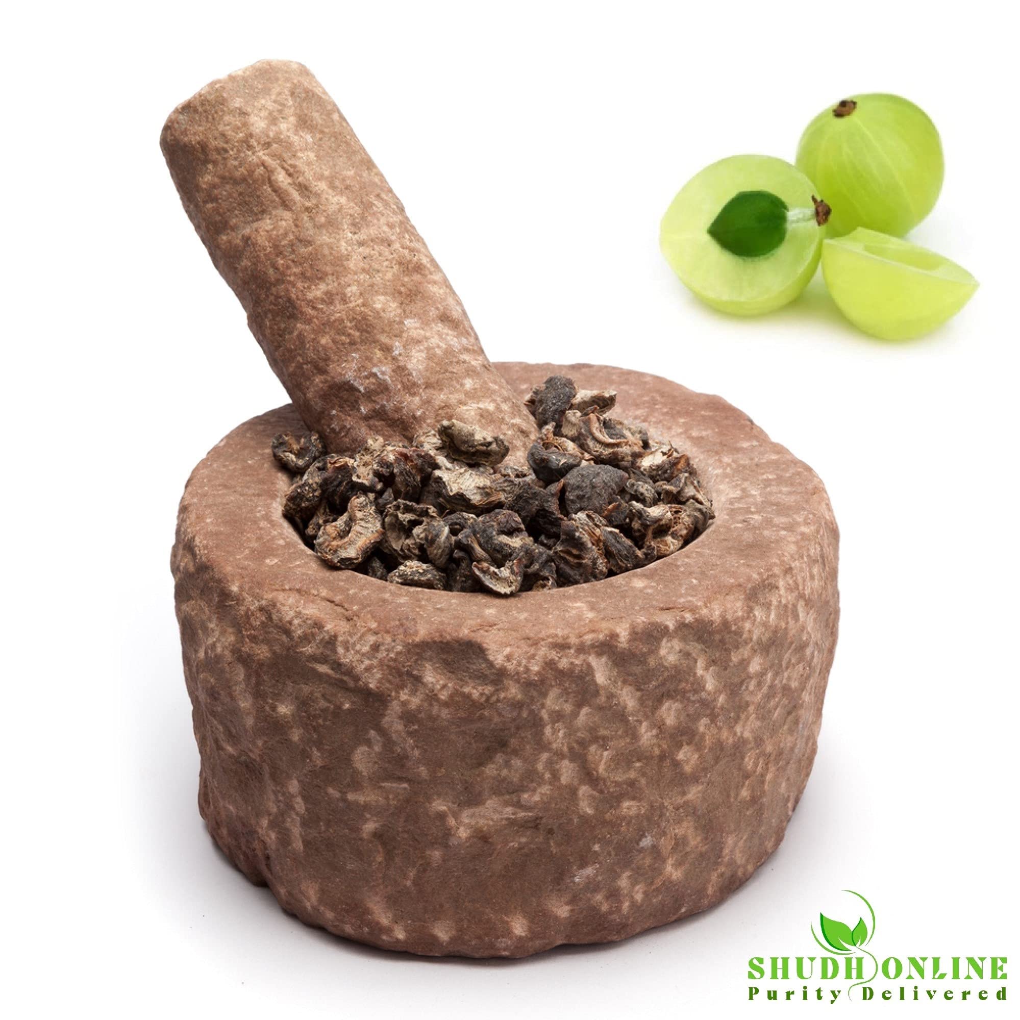 Shudh Online Dry Amla Pieces, Dried Indian Gooseberry, Whole, No Additives, Edible Fruit - label detail