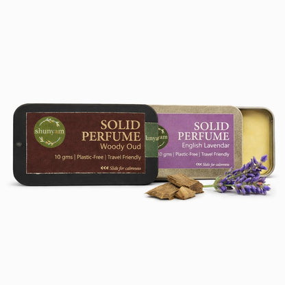 Shunyam Natural Solid Perfume, Alcohol-Free Unisex Fragrance, Shea Butter, Sliding Tin, 10g (9)