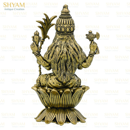 Shyam Antique Creation Brass Goddess Tripura Sundari Statue 3 Inch Antique Rajarajeshwari Idol for Home Temple Puja - label d