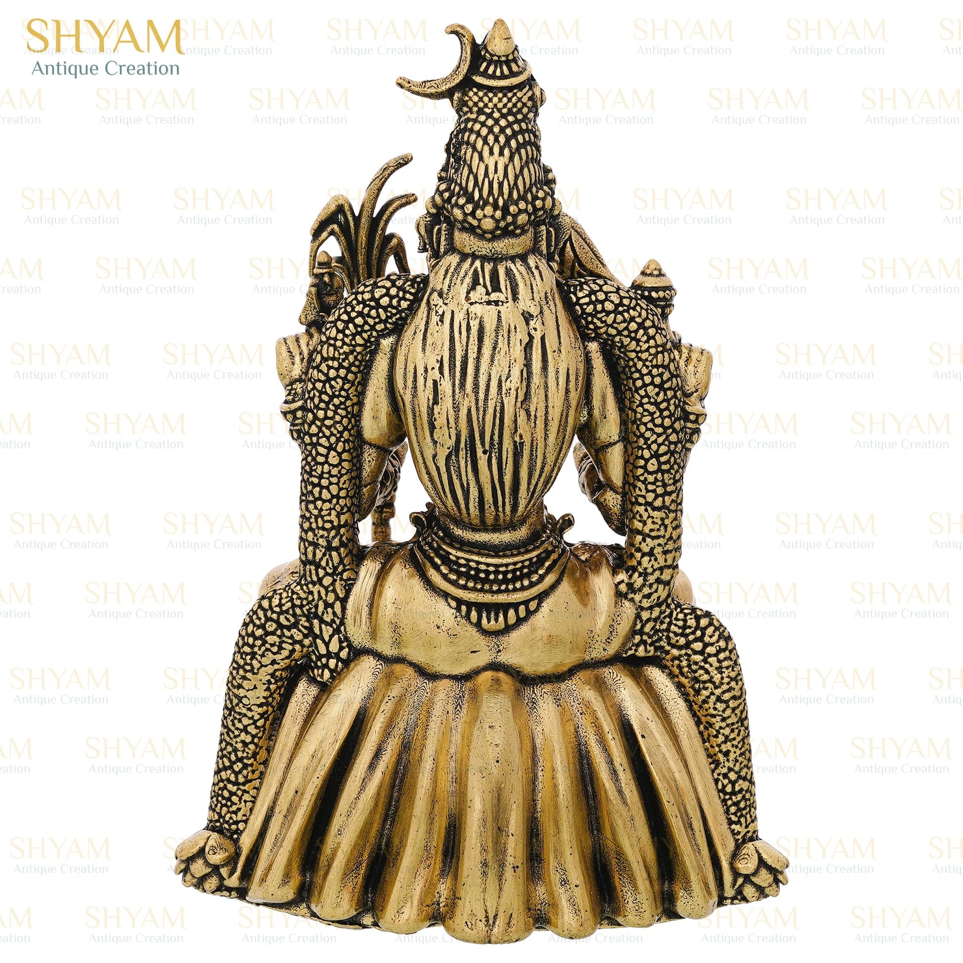 Shyam Antique Creation Brass Tripura Sundari Statue, 3 Inch, Gold Finish Hindu Goddess Idol for Temple Puja and Home Decor - 
