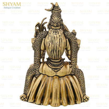 Shyam Antique Creation Brass Tripura Sundari Statue, 3 Inch, Gold Finish Hindu Goddess Idol for Temple Puja and Home Decor - 