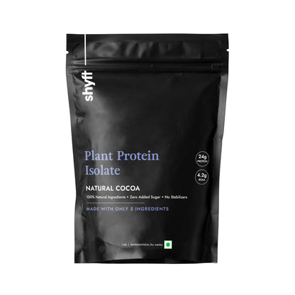 Shyft Plant Protein Isolate Pea Rice Powder, 24g Protein, 4.2g BCAA, No Added Sugar