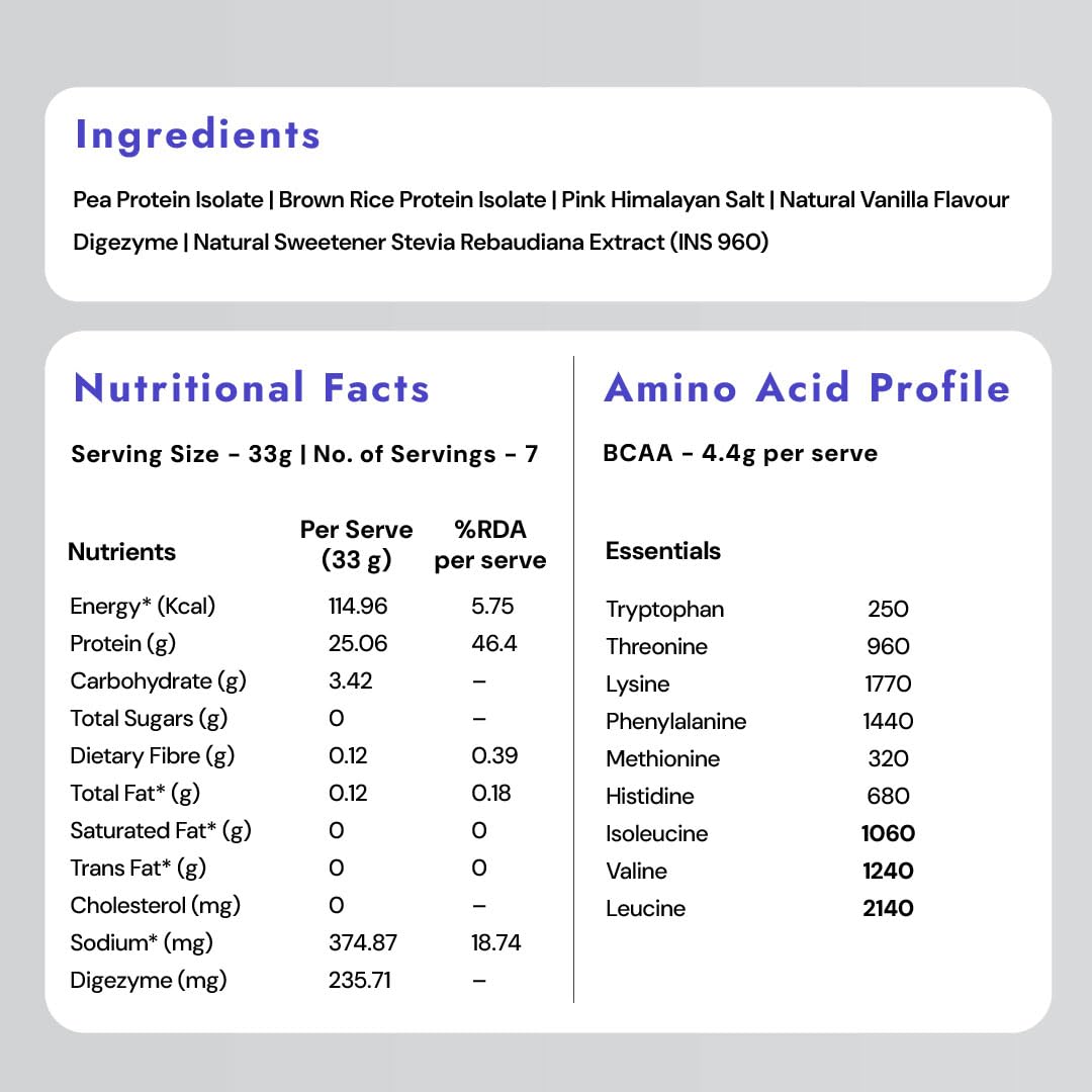 Shyft Plant Protein Isolate Pea Rice Powder, 24g Protein, 4.2g BCAA, No Added Sugar - close-up detail (29)