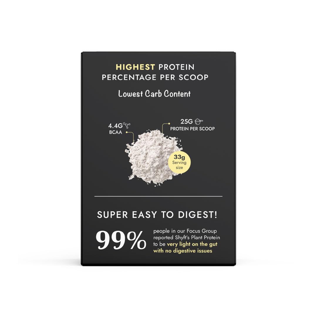 Shyft Plant Protein Isolate Pea Rice Powder, 24g Protein, 4.2g BCAA, No Added Sugar - packaging (41)