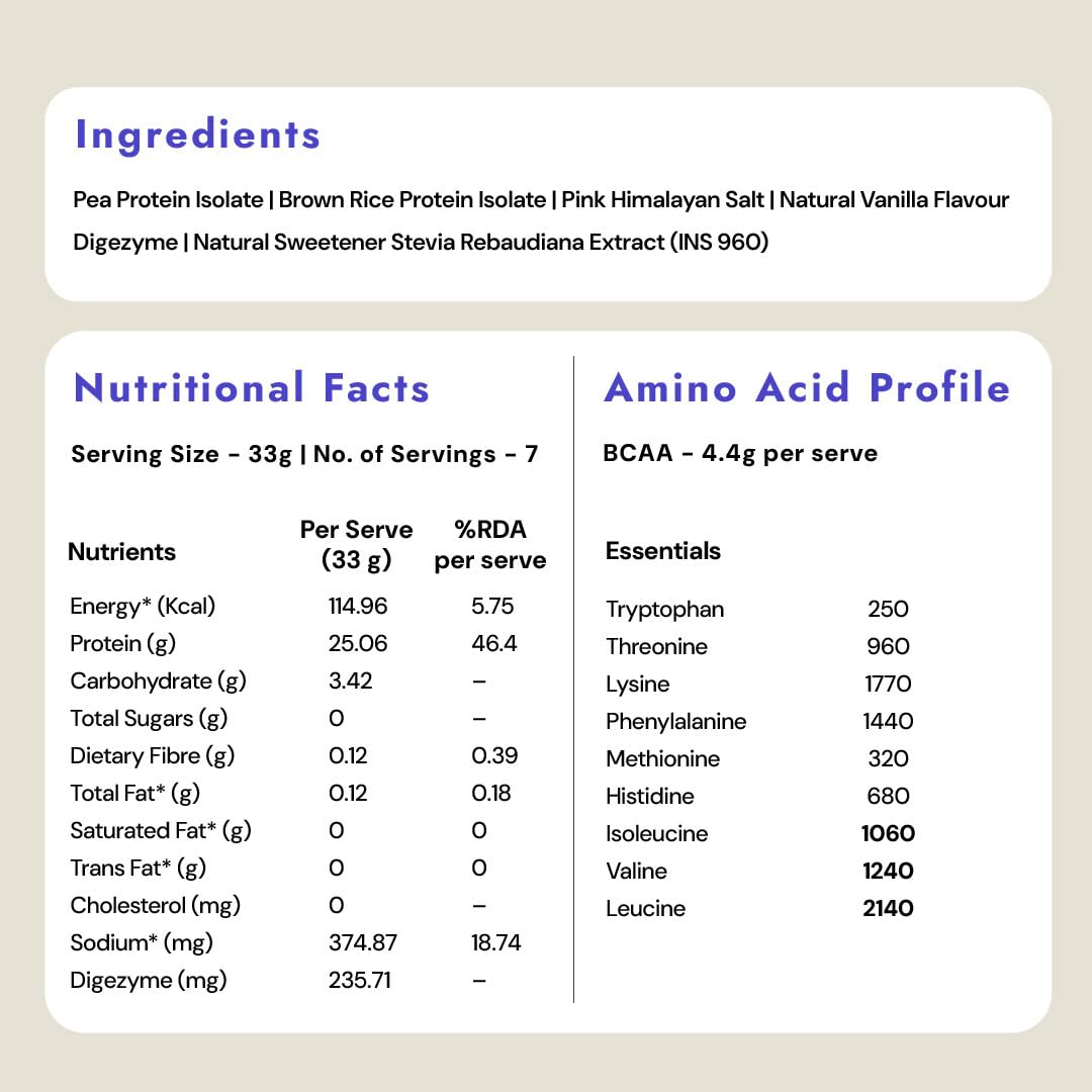Shyft Plant Protein Isolate Pea Rice Powder, 24g Protein, 4.2g BCAA, No Added Sugar - close-up detail (44)