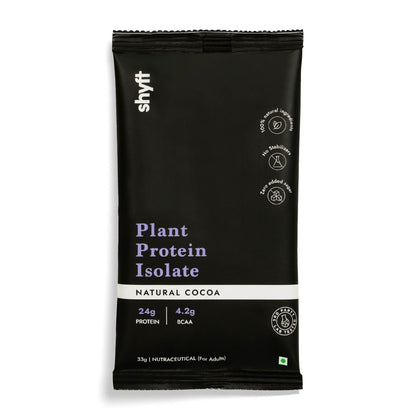 Shyft Plant Protein Isolate Pea Rice Powder, 24g Protein, 4.2g BCAA, No Added Sugar - front view (7)
