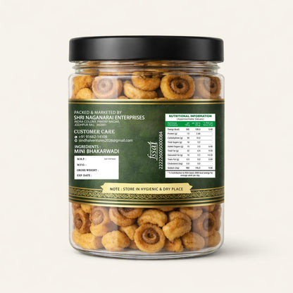 SINDHAL VENTURES Mini Bhakarwadi, Masala Flavor, Vegetarian Snack Mix, Traditional Maharashtrian Delicacy - front view