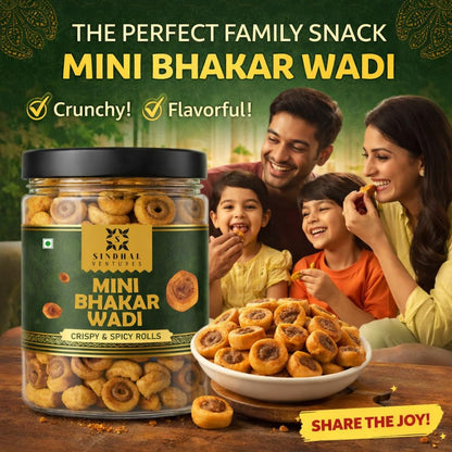 SINDHAL VENTURES Mini Bhakarwadi, Masala Flavor, Vegetarian Snack Mix, Traditional Maharashtrian Delicacy - label detail