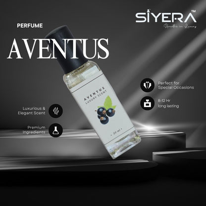 SIYERA breathe in Aventus Eau de Parfum for Men, Pocket Perfume Travel Size, Fresh Fruity Woody - front view